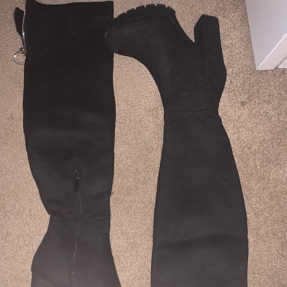 Thigh High Black Suede boots